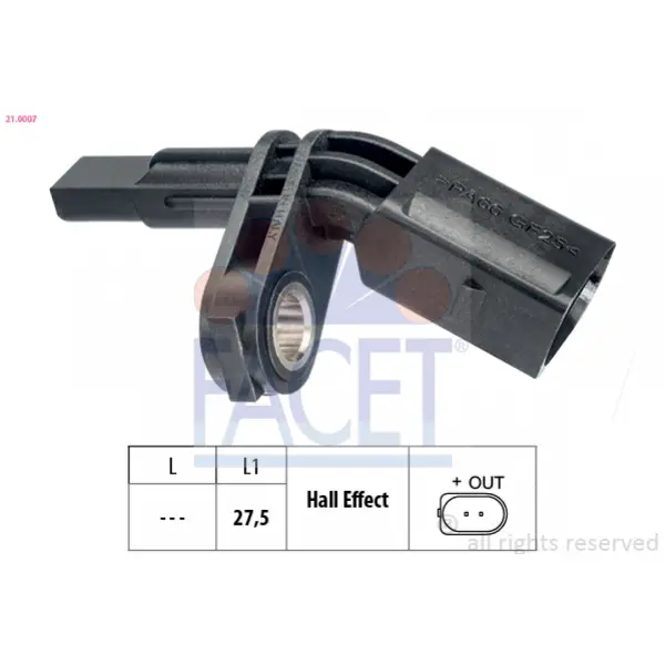Senzor ABS prednji levi, VW PASSAT B6 05-10