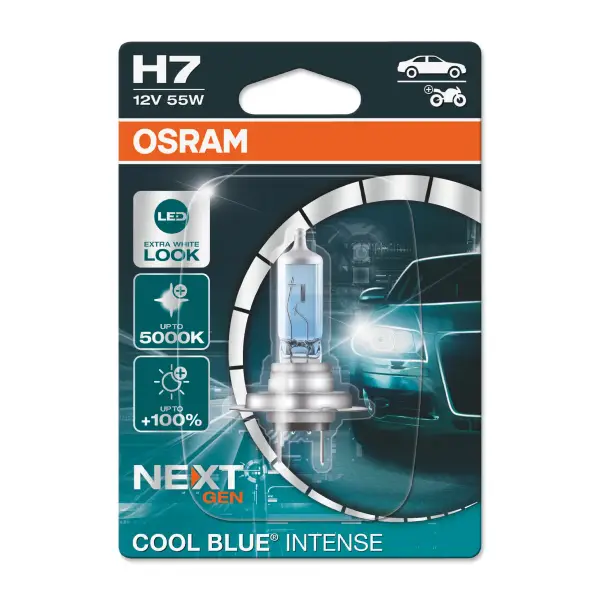 Sijalica 12V, H7 55W, PX26D, COOL BLUE INTENSE (NEXTGEN) +100%, blister